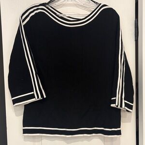 Black and White Striped Shirt. Matching pants. Great cruise wear. Nylon texture